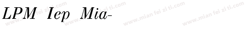 LPMQ Isep Misbah字体转换